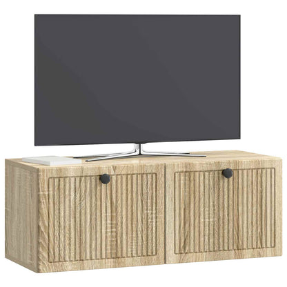 Vegghengt TV skap Sonoma eik 78,5 x 31 x 30 cm Konstruert tre