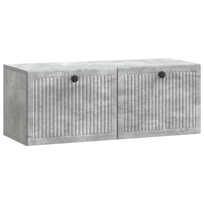 Vegghengt TV skap Betonggrå 78,5 x 31 x 30 cm Konstruert tre