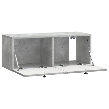 Vegghengt TV skap Betonggrå 78,5 x 31 x 30 cm Konstruert tre