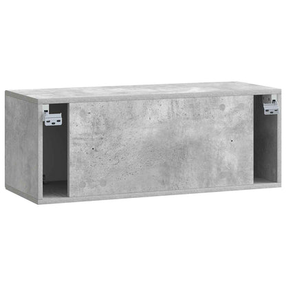 Vegghengt TV skap Betonggrå 78,5 x 31 x 30 cm Konstruert tre