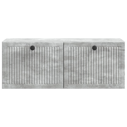 Vegghengt TV skap Betonggrå 78,5 x 31 x 30 cm Konstruert tre