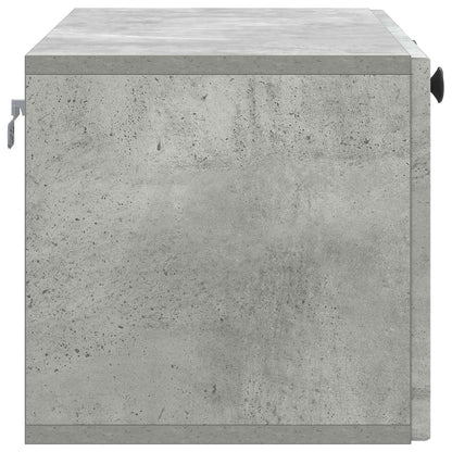 Vegghengt TV skap Betonggrå 78,5 x 31 x 30 cm Konstruert tre