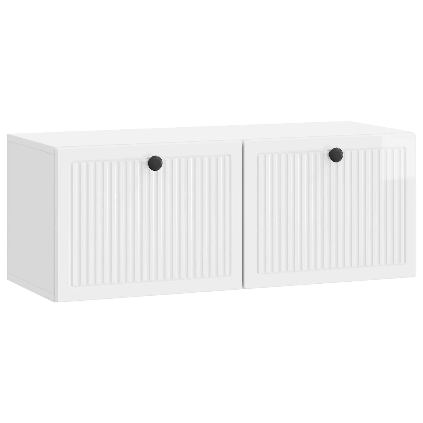 Vegghengt TV skap Veggmontert Høgglans hvit 78,5 x 31 x 30 cm