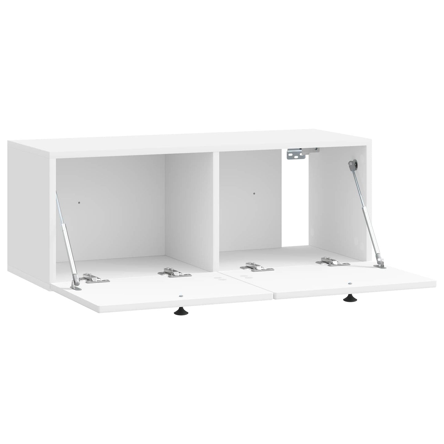 Vegghengt TV skap Veggmontert Høgglans hvit 78,5 x 31 x 30 cm