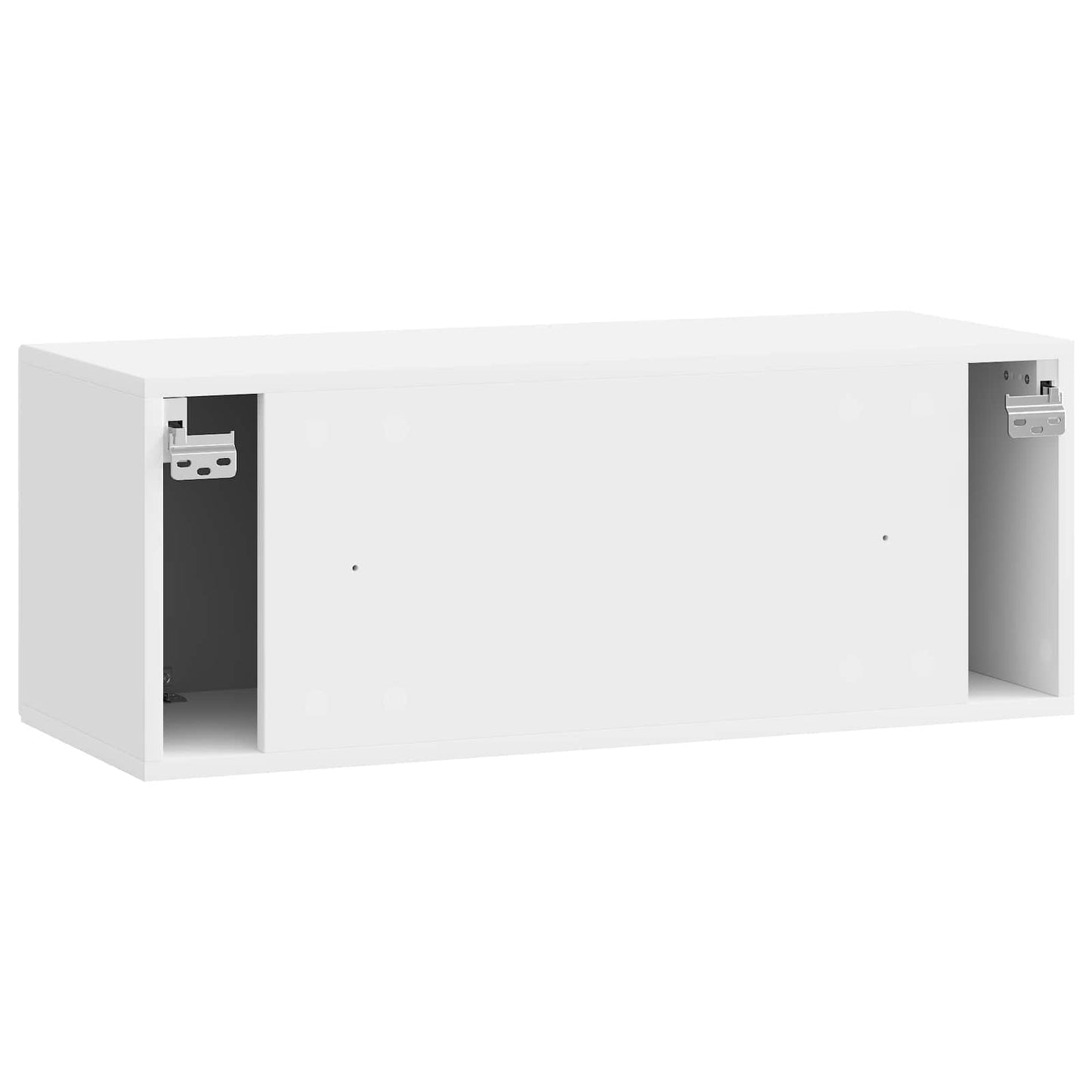 Vegghengt TV skap Veggmontert Høgglans hvit 78,5 x 31 x 30 cm