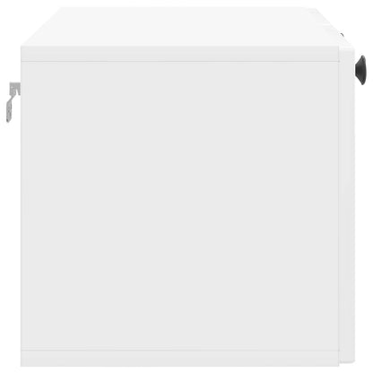 Vegghengt TV skap Veggmontert Høgglans hvit 78,5 x 31 x 30 cm