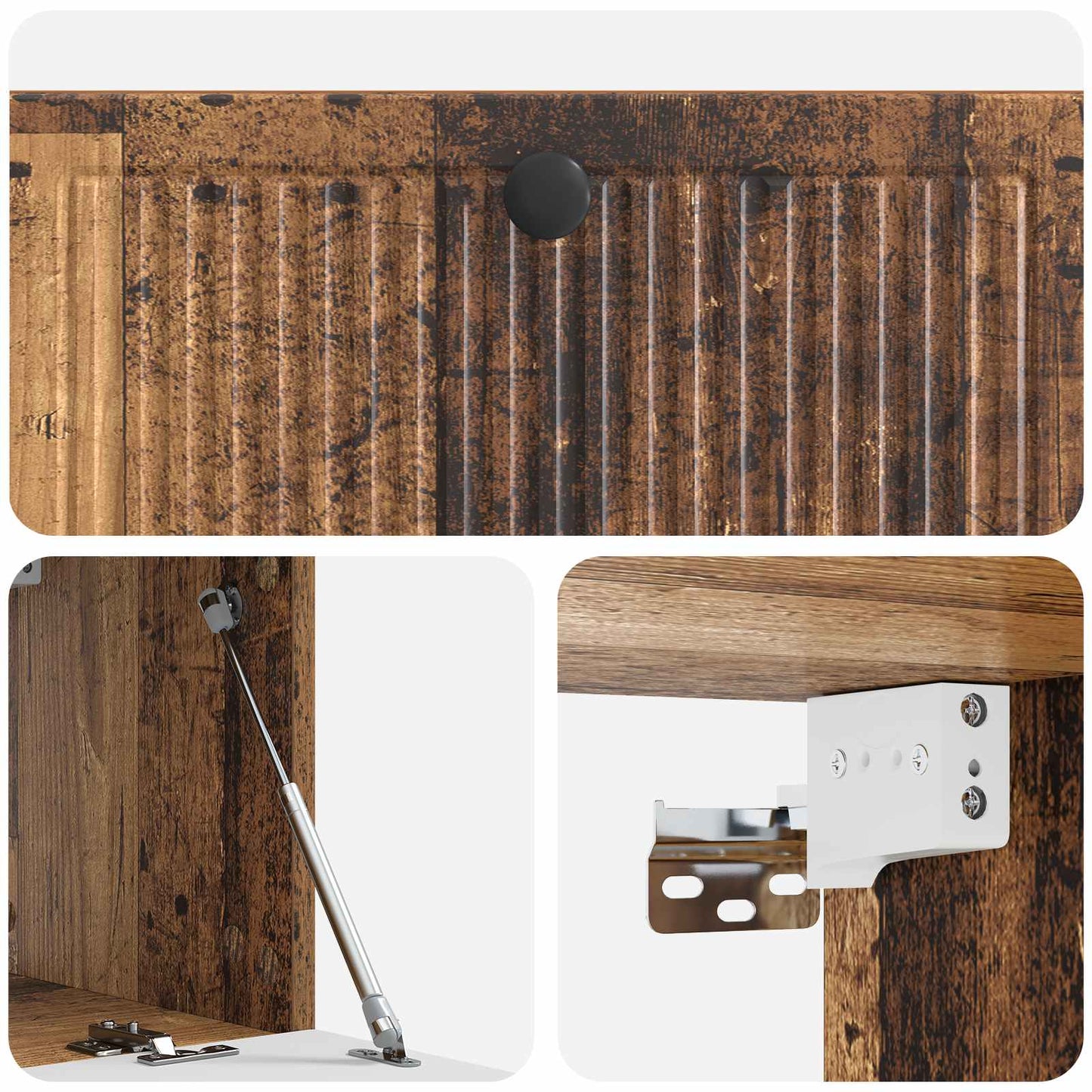 Vegghengt TV skap Gammelt tre 78,5 x 31 x 30 cm Konstruert tre