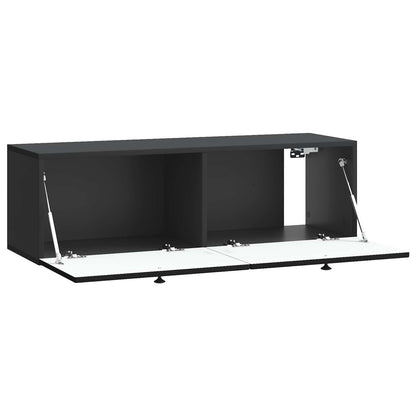 Vegghengt TV skap Svart 98 x 31 x 30 cm Konstruert tre