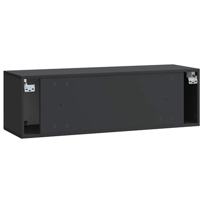 Vegghengt TV skap Svart 98 x 31 x 30 cm Konstruert tre