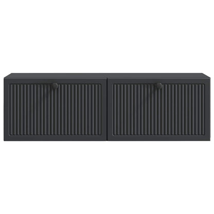 Vegghengt TV skap Svart 98 x 31 x 30 cm Konstruert tre