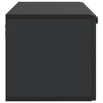 Vegghengt TV skap Svart 98 x 31 x 30 cm Konstruert tre