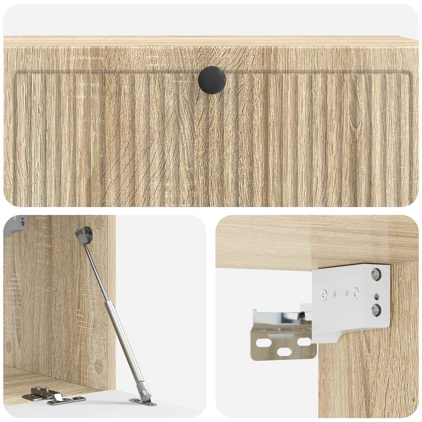 Vegghengt TV skap Sonoma eik 98 x 31 x 30 cm Konstruert tre