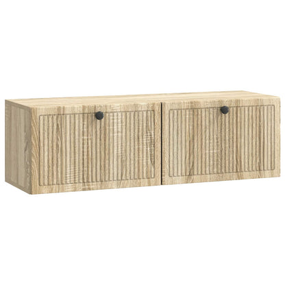 Vegghengt TV skap Sonoma eik 98 x 31 x 30 cm Konstruert tre