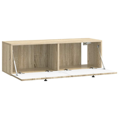 Vegghengt TV skap Sonoma eik 98 x 31 x 30 cm Konstruert tre