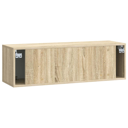 Vegghengt TV skap Sonoma eik 98 x 31 x 30 cm Konstruert tre