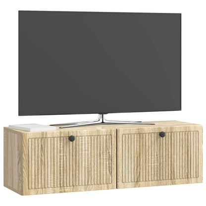 Vegghengt TV skap Sonoma eik 98 x 31 x 30 cm Konstruert tre