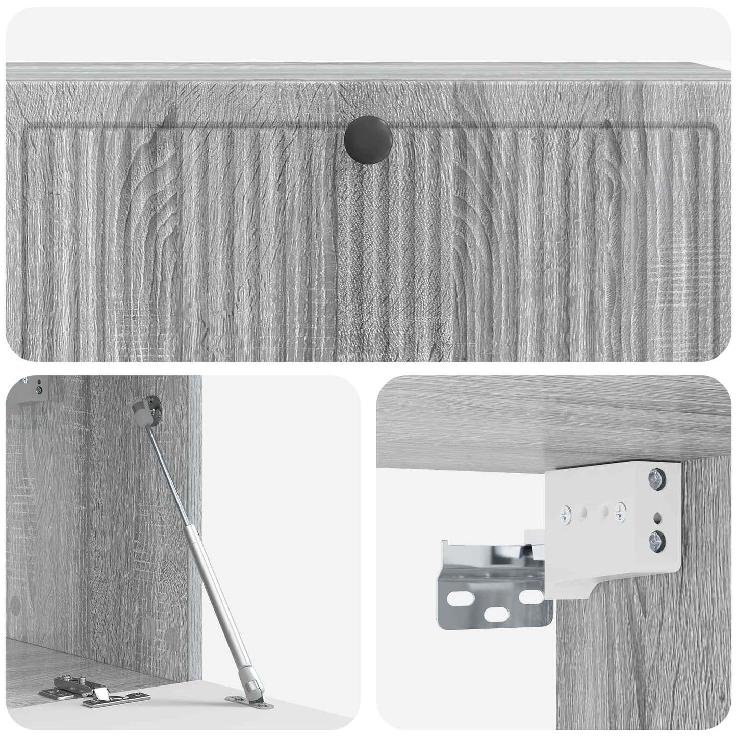 Vegghengt TV skap Grå sonoma 98 x 31 x 30 cm Konstruert tre