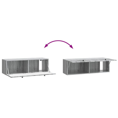 Vegghengt TV skap Grå sonoma 98 x 31 x 30 cm Konstruert tre