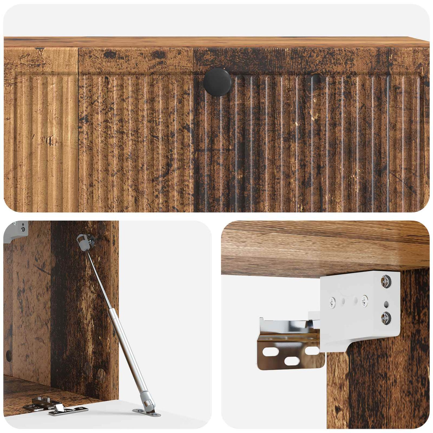 Vegghengt TV skap Gammelt tre 98 x 31 x 30 cm Konstruert tre