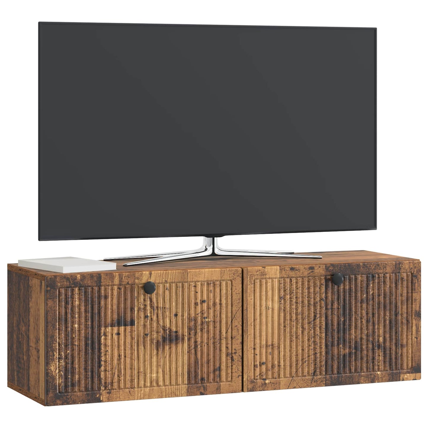 Vegghengt TV skap Gammelt tre 98 x 31 x 30 cm Konstruert tre