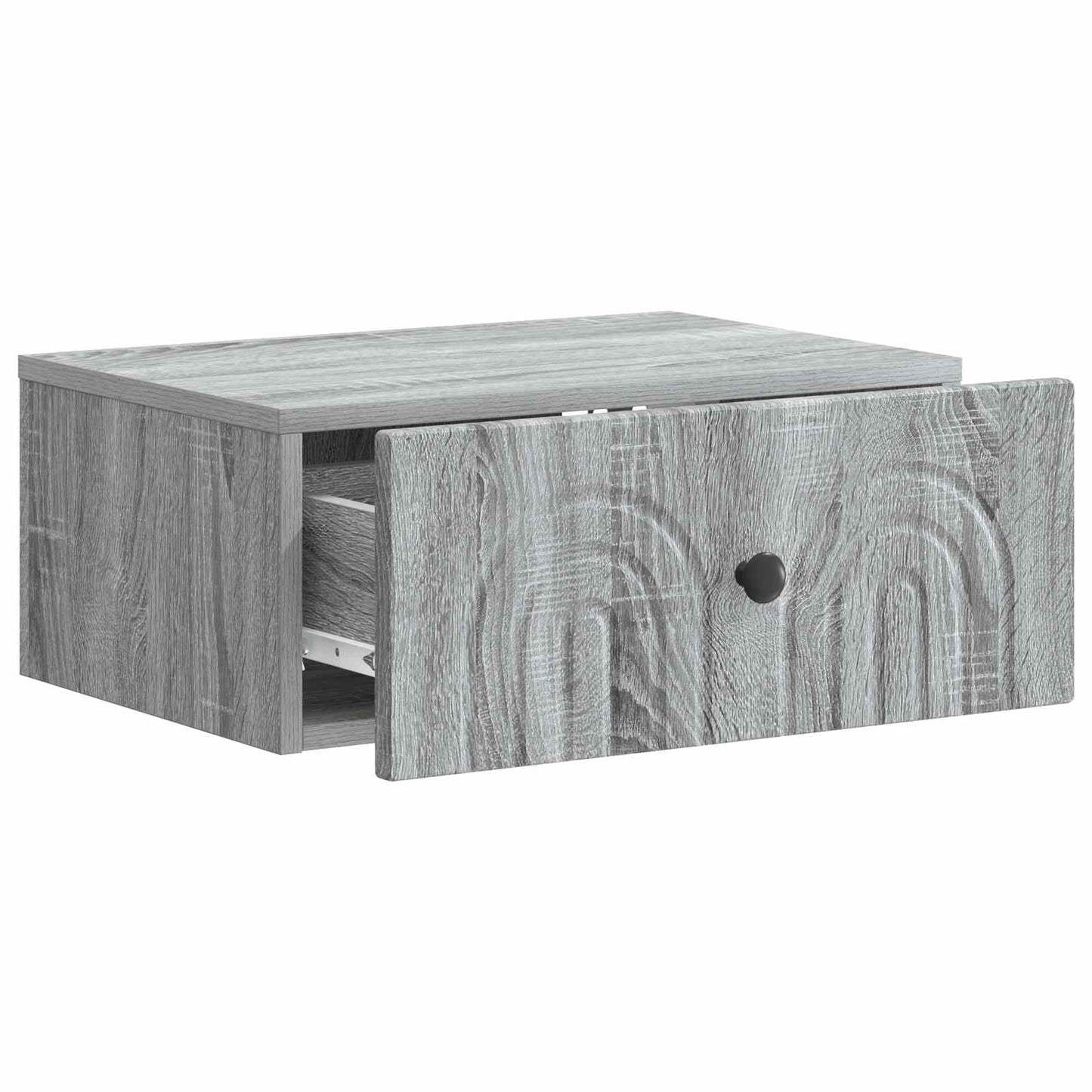 Vegghengt Nattbord med skuff 2 pcs Grå sonoma 49 x 34,5 x 20 cm