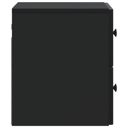 Vegghengt Nattbord Svart 33 x 34,5 x 40 cm Konstruert tre