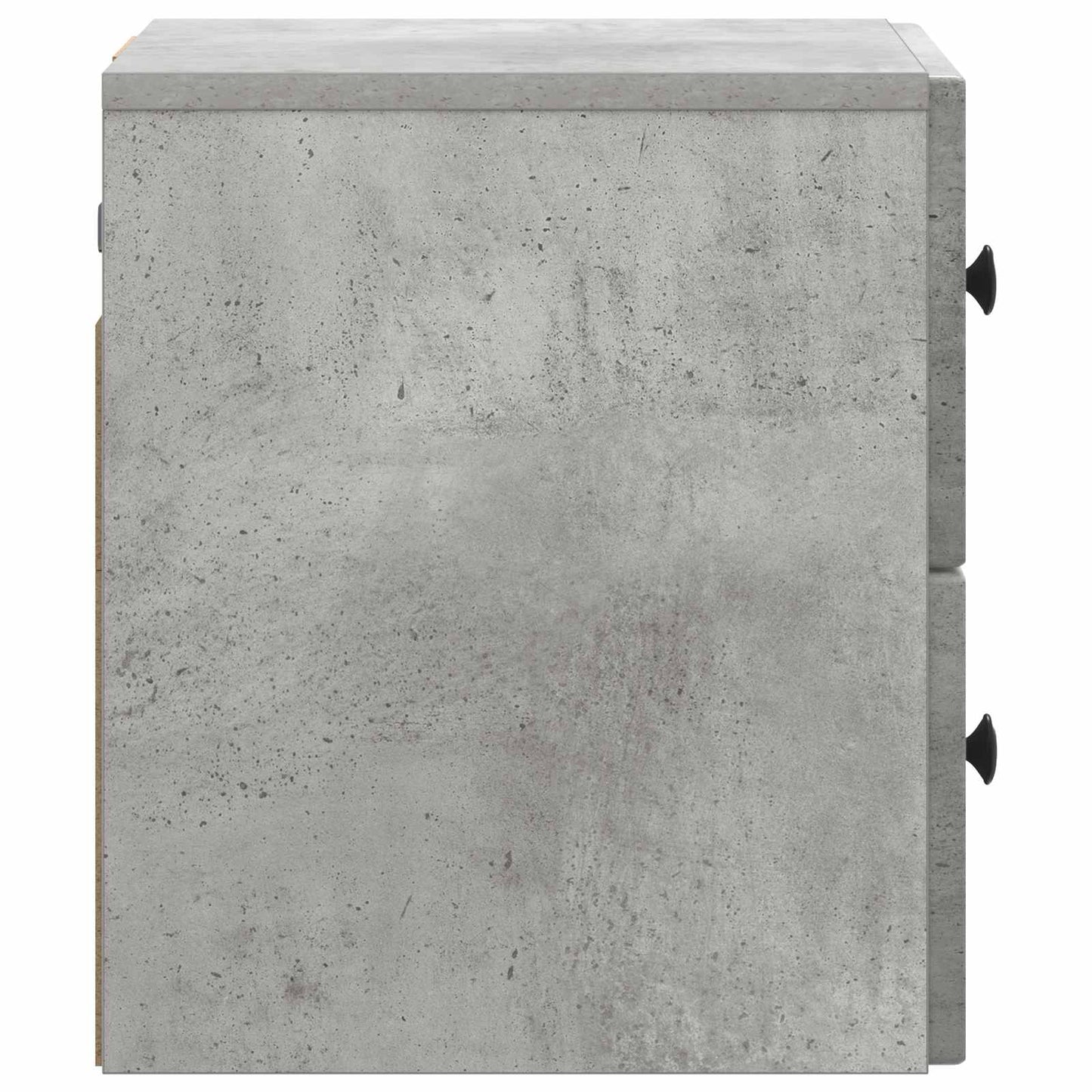 Vegghengt Nattbord med skuff 2 pcs Betonggrå 33 x 34,5 x 40 cm