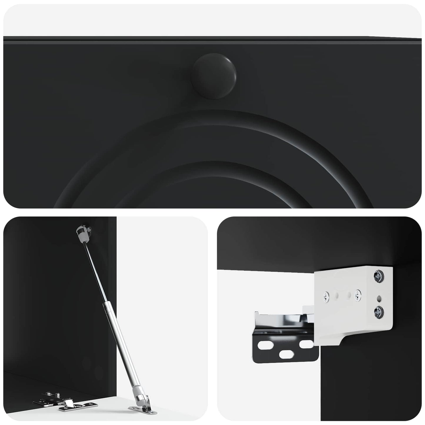 Vegghengt TV skap Svart 59,5 x 41 x 30 cm Konstruert tre