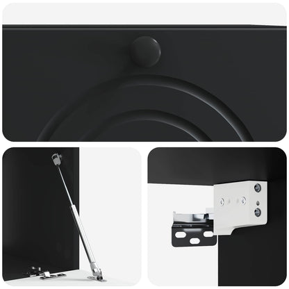 Vegghengt TV skap Svart 59,5 x 41 x 30 cm Konstruert tre