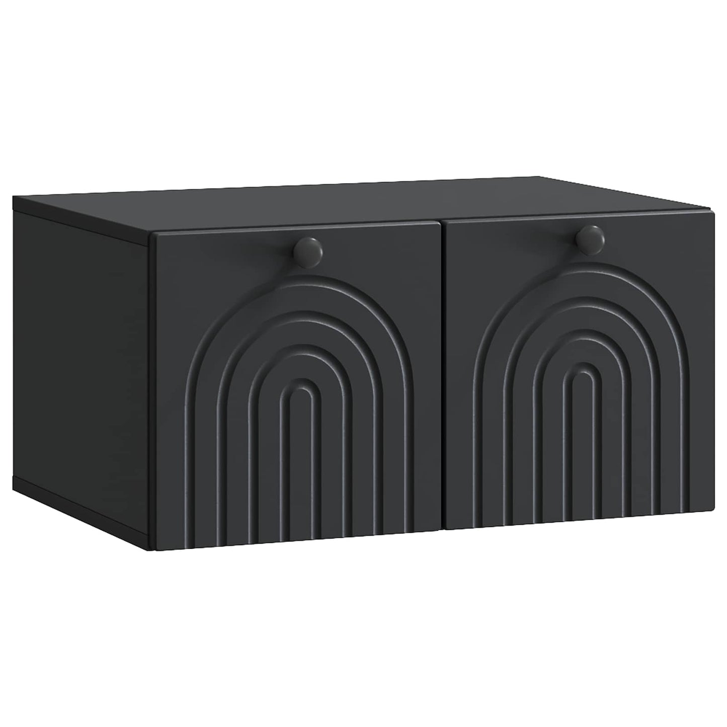Vegghengt TV skap Svart 59,5 x 41 x 30 cm Konstruert tre