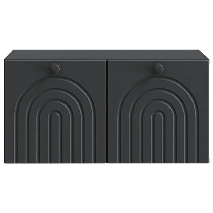 Vegghengt TV skap Svart 59,5 x 41 x 30 cm Konstruert tre