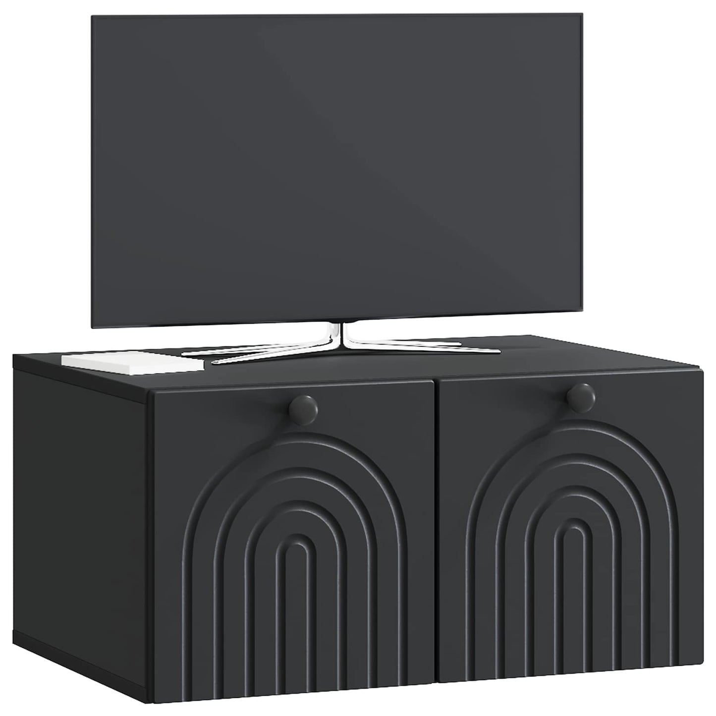 Vegghengt TV skap Svart 59,5 x 41 x 30 cm Konstruert tre