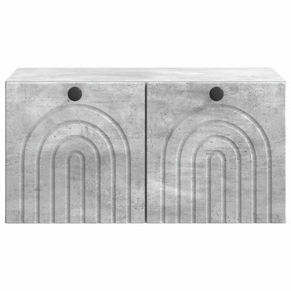 Vegghengt TV skap Betonggrå 59,5 x 41 x 30 cm Konstruert tre