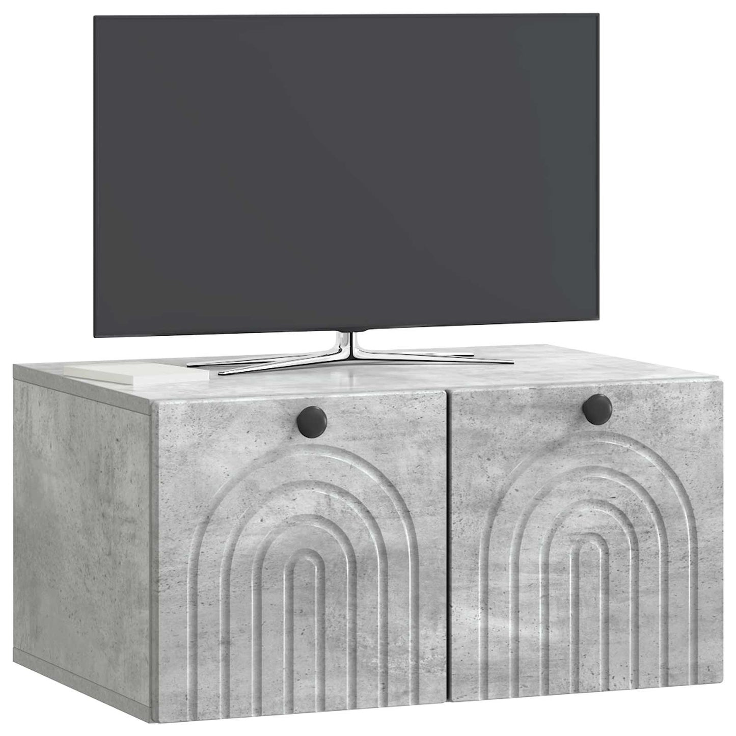 Vegghengt TV skap Betonggrå 59,5 x 41 x 30 cm Konstruert tre