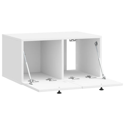 Vegghengt TV skap Veggmontert Høgglans hvit 59,5 x 41 x 30 cm