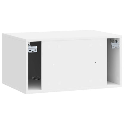Vegghengt TV skap Veggmontert Høgglans hvit 59,5 x 41 x 30 cm