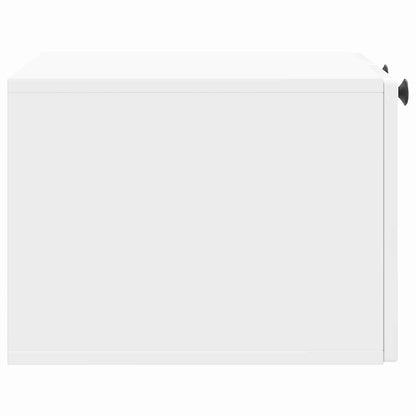 Vegghengt TV skap Veggmontert Høgglans hvit 59,5 x 41 x 30 cm