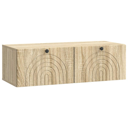 Vegghengt TV skap Sonoma eik 98 x 41 x 30 cm Konstruert tre
