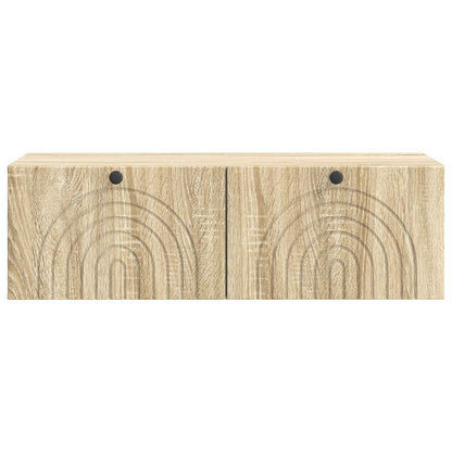 Vegghengt TV skap Sonoma eik 98 x 41 x 30 cm Konstruert tre