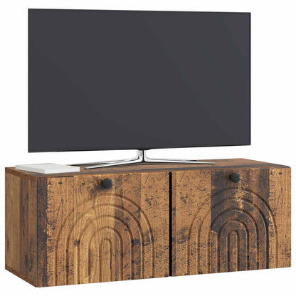 Vegghengt TV skap Gammelt tre 78,5 x 31 x 30 cm Konstruert tre