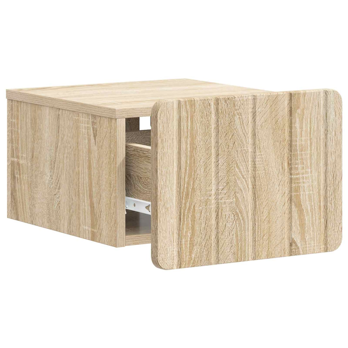 Vegghengt Nattbord med skuff 2 pcs Sonoma eik 33 x 34,5 x 24 cm