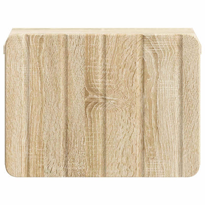 Vegghengt Nattbord med skuff 2 pcs Sonoma eik 33 x 34,5 x 24 cm