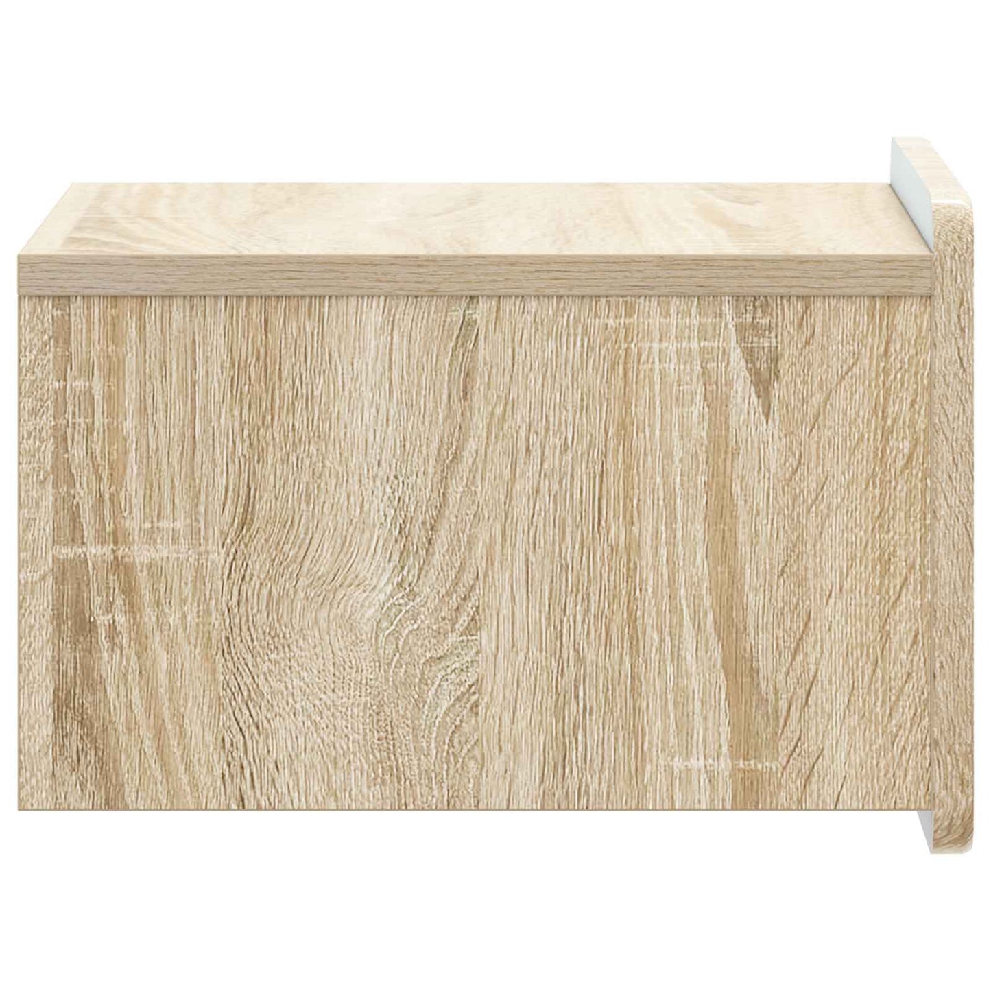 Vegghengt Nattbord med skuff 2 pcs Sonoma eik 33 x 34,5 x 24 cm