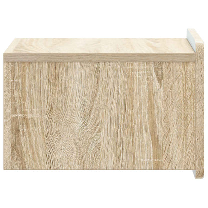 Vegghengt Nattbord med skuff 2 pcs Sonoma eik 33 x 34,5 x 24 cm