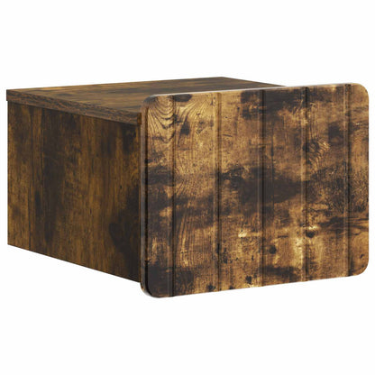 Vegghengt Nattbord med skuff 2 pcs Røkt Eik 33 x 34,5 x 24 cm