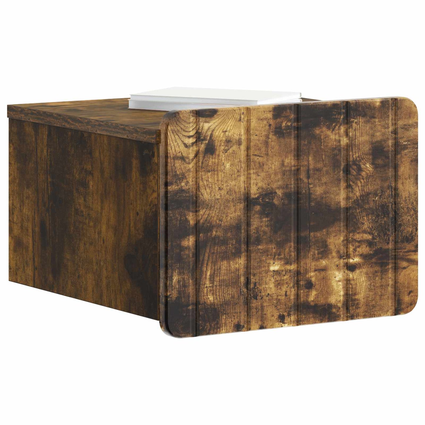 Vegghengt Nattbord med skuff 2 pcs Røkt Eik 33 x 34,5 x 24 cm