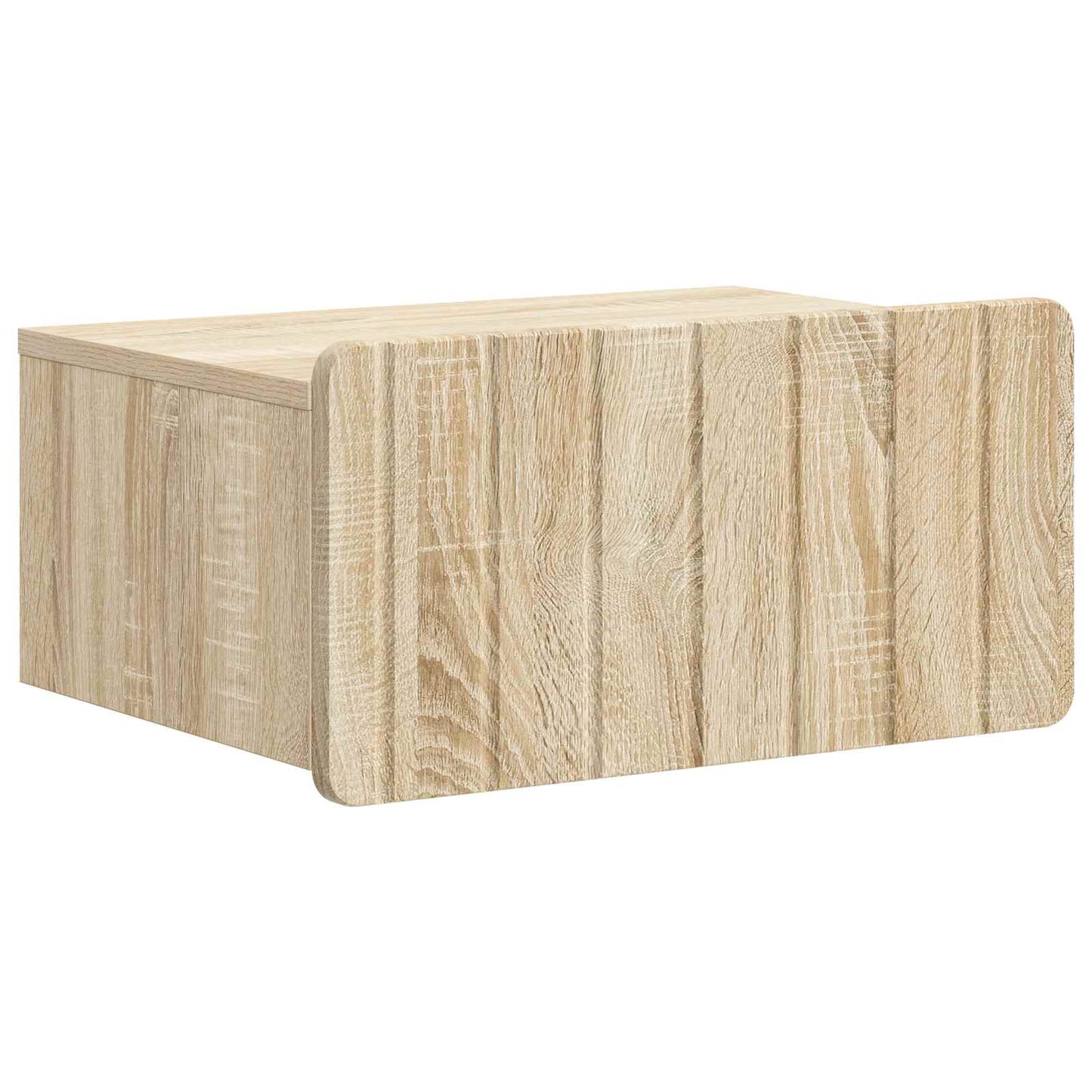 Vegghengt Nattbord med skuff 2 pcs Sonoma eik 49 x 34,5 x 24 cm