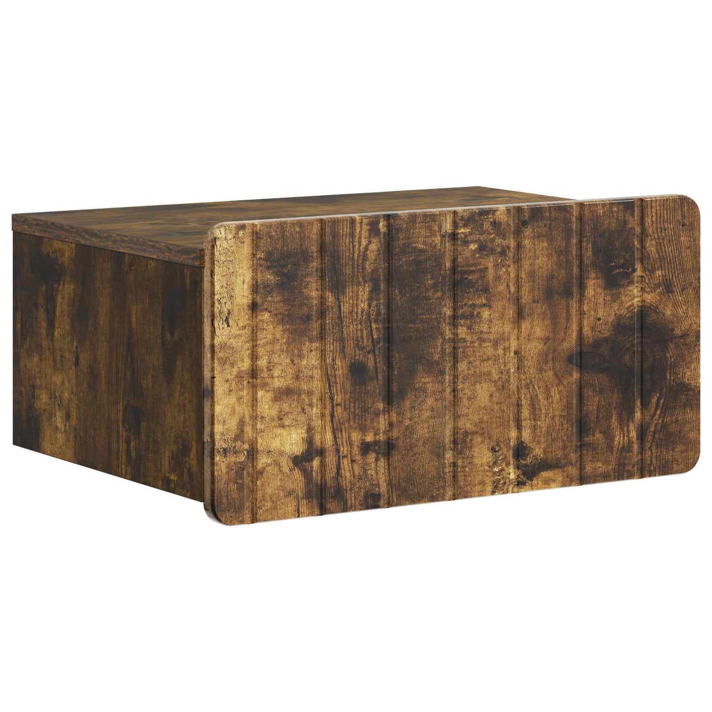 Vegghengt Nattbord med skuff 2 pcs Røkt Eik 49 x 34,5 x 24 cm