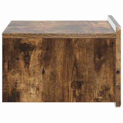 Vegghengt Nattbord med skuff 2 pcs Røkt Eik 49 x 34,5 x 24 cm