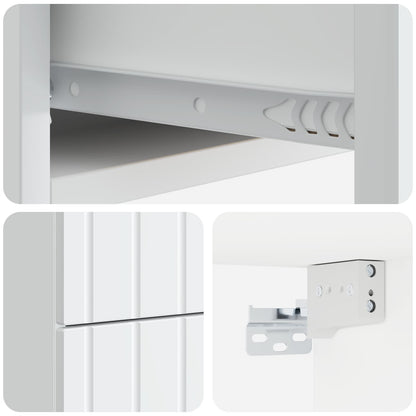 Vegghengt Nattbord 2 pcs Hvit 33 x 34,5 x 43 cm Konstruert tre